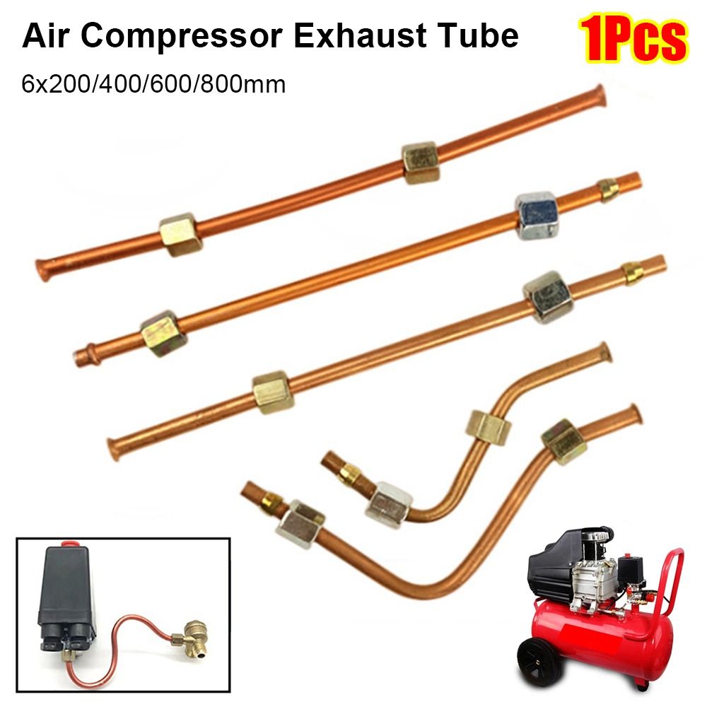 Gardening Tools And Equipment - 1 ชิ้นอลูมิเนียมทองแดงชุบ Air Compressor ท่อไอเสีย 200/400/600/800