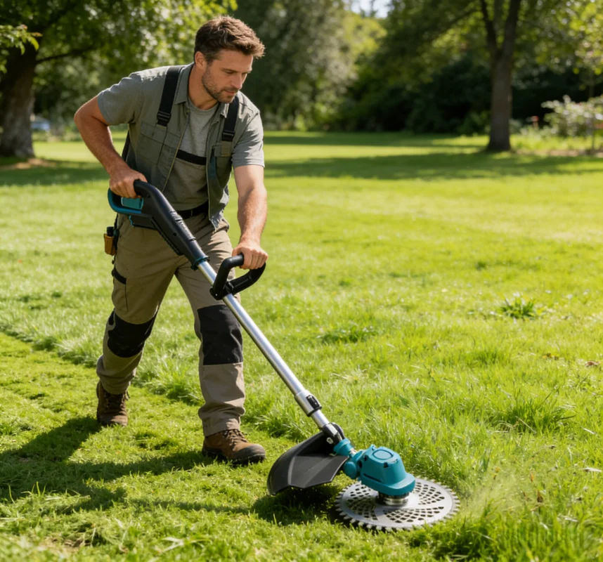 Gardening Tools Lawn Mower - เครื่องตัดหญ้าไร้สายแบบใช้แบตเตอรี่ลิเธียม กำลังไฟสูง ขนาด 10 นิ้ว ใช้แปรงถ่าน
